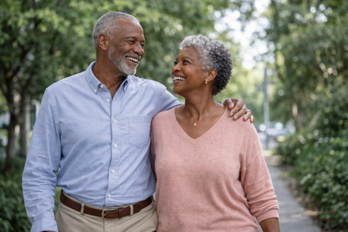 Couple enjoying active lifestyle after preventative care